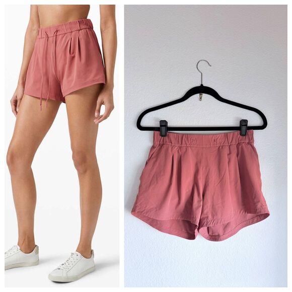 Lululemon Stroll at Sundown Short 3" Inseam in Cherry Tint Missing Drawcord Sz 4 - Picture 1 of 11